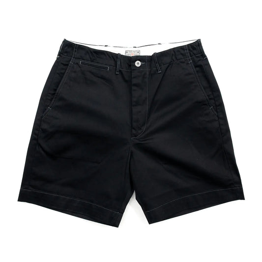 BUZZ RICKSON'S(バズリクソンズ)の「EARLY MILITARY CHINOS (MOD.) 1945 MODEL SHORTS」のBLACKカラーの正面からの商品写真