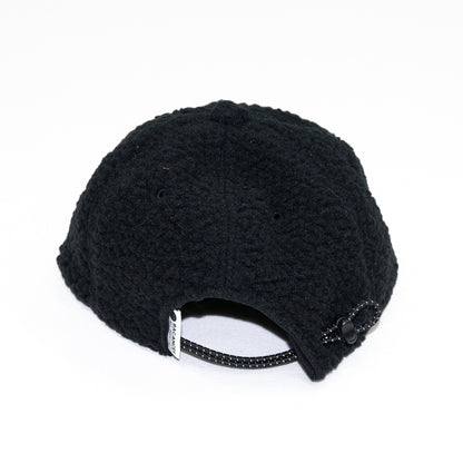 BACANCES BOA FLEECE RUBBER PATCH CAP - BLACK