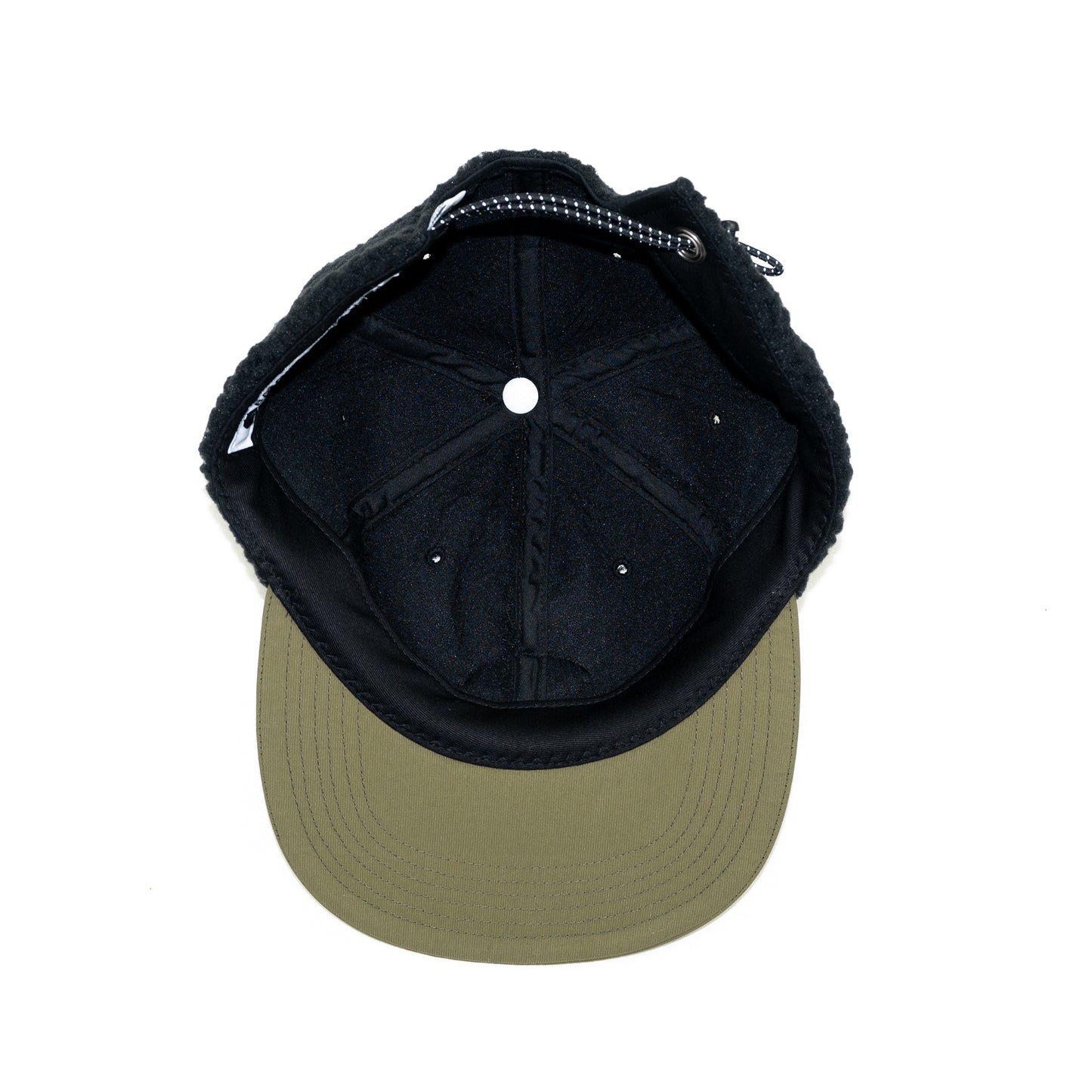 BACANCES BOA FLEECE RUBBER PATCH CAP - BLACK