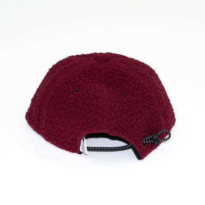 BACANCES BOA FLEECE RUBBER PATCH CAP - BURGUNDY