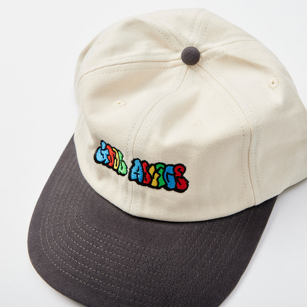 GOOD ADVICE 90s CAP - CREAM/BLACK