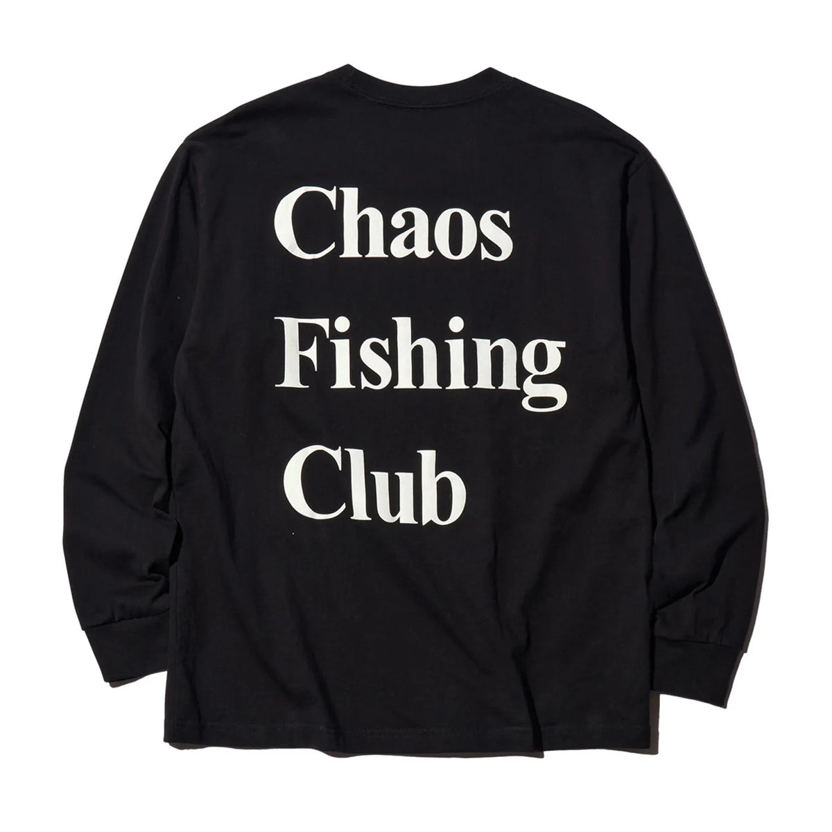 CHAOS FISHING CLUB / LOGO L/S TEE - BLACK