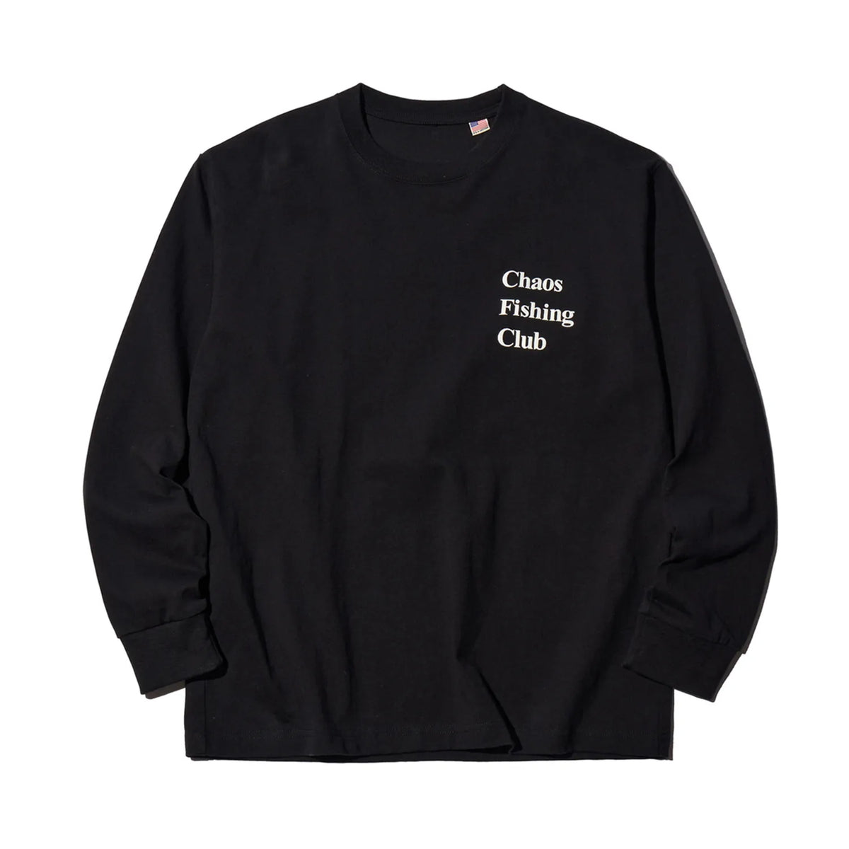 CHAOS FISHING CLUB / LOGO L/S TEE - BLACK