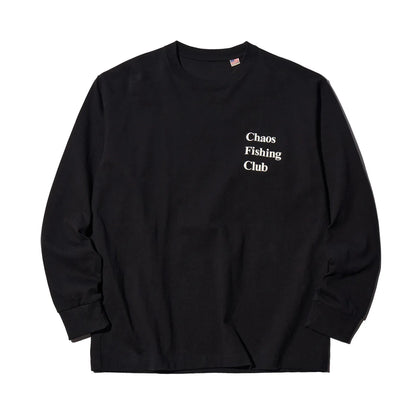 CHAOS FISHING CLUB / LOGO L/S TEE - BLACK