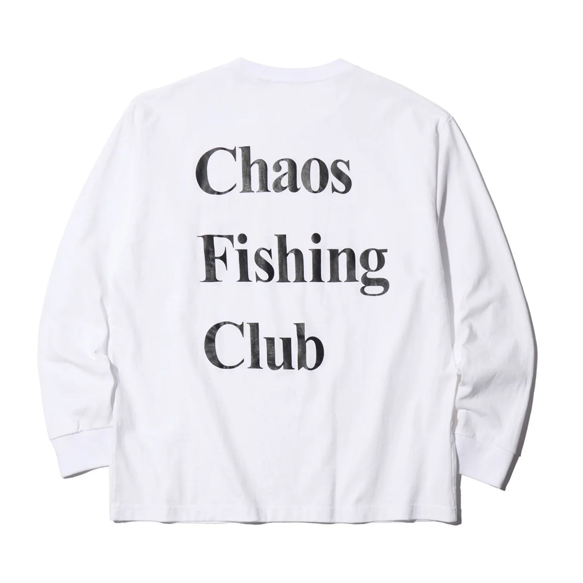 CHAOS FISHING CLUB / LOGO L/S TEE - WHITE