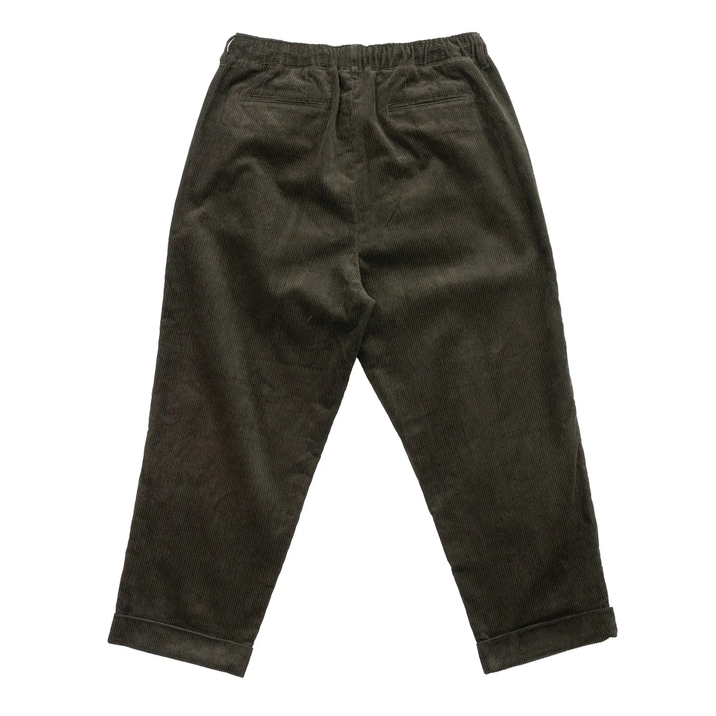 CLUMSY PICTURES 2 PLEATS EASY TRAD CORD - DARK OLIVE