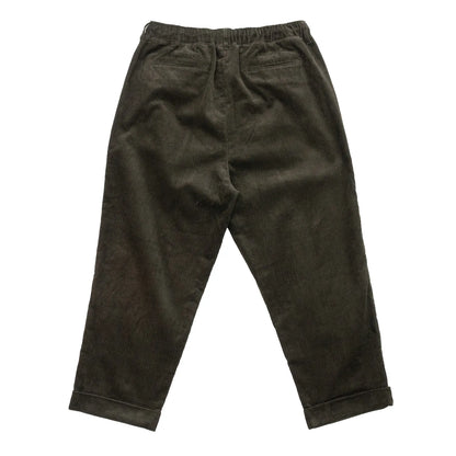 CLUMSY PICTURES 2 PLEATS EASY TRAD CORD - DARK OLIVE