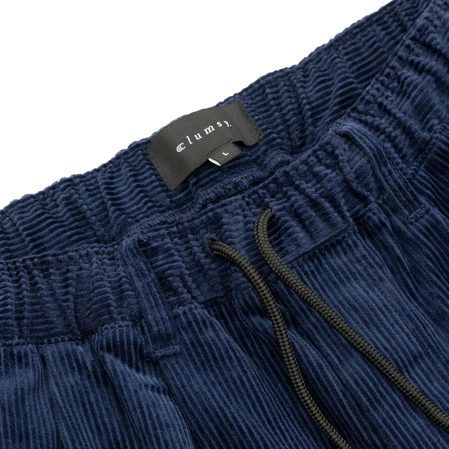 CLUMSY PICTURES 2 PLEATS EASY TRAD CORD - NAVY