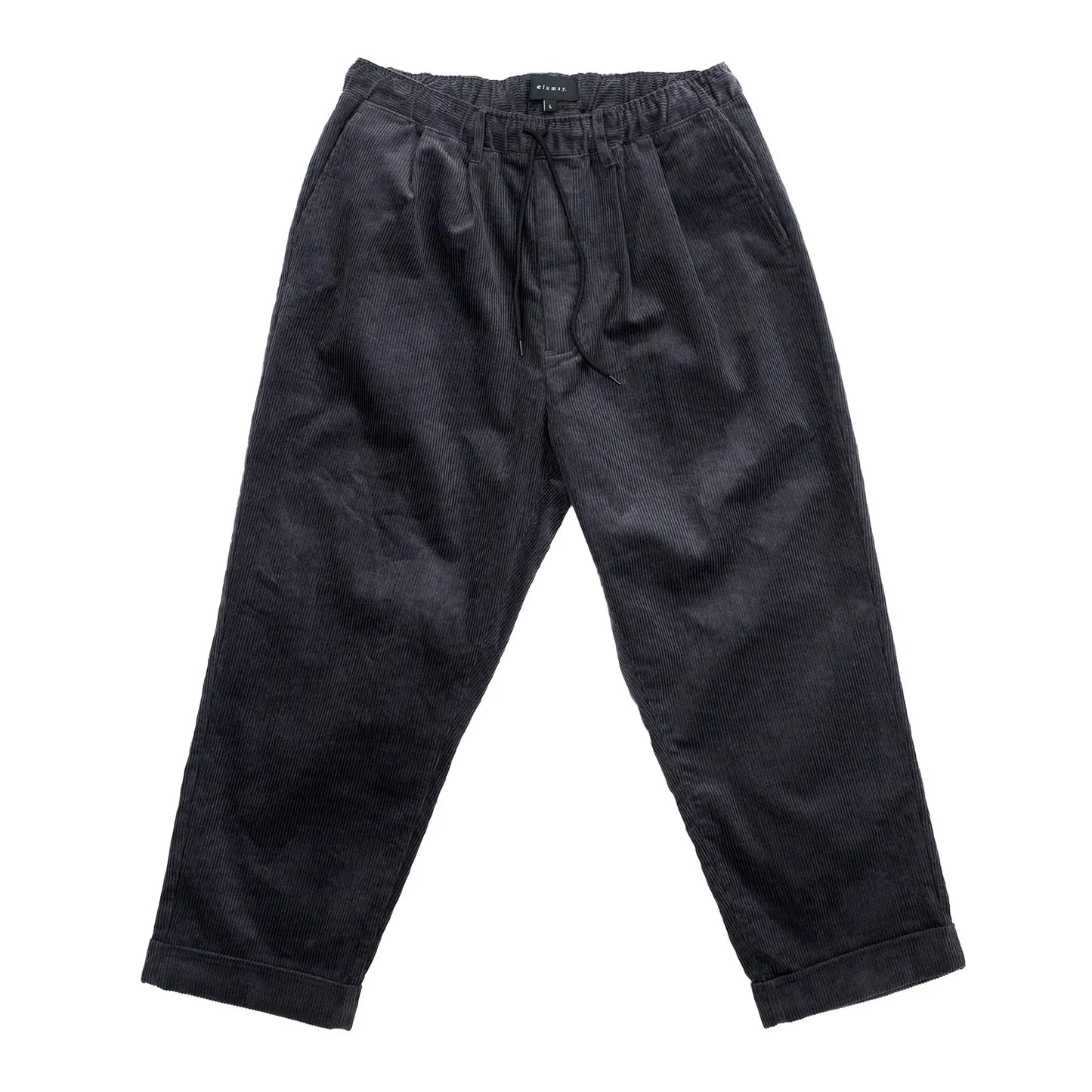 CLUMSY PICTURES 2 PLEATS EASY TRAD CORD - SLATE