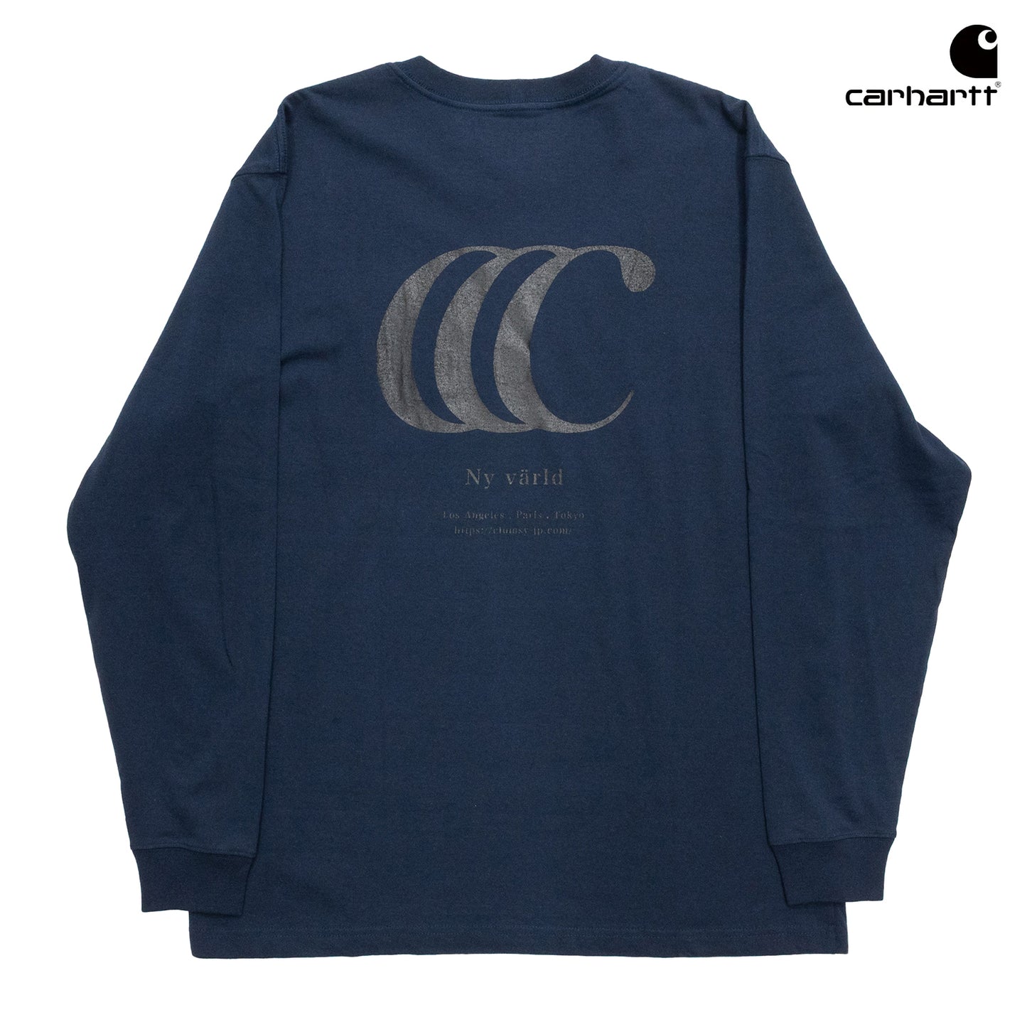 CLUMSY PICTURES x CARHARTT LIMITED CCC L/S TEE - NAVY/BLACK