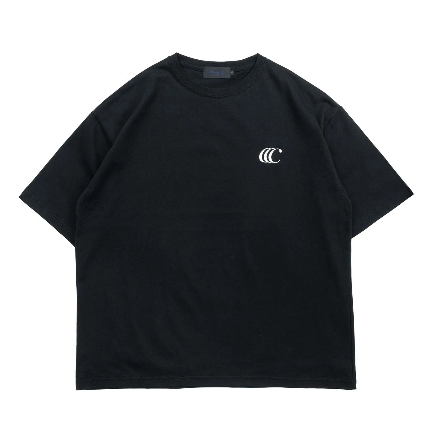 CLUMSY PICTURES CCC EMB LOGO S/S WIDE TEE - BLACK