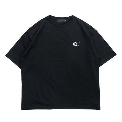 CLUMSY PICTURES CCC EMB LOGO S/S WIDE TEE - BLACK