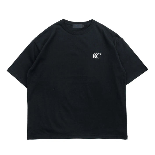 CLUMSY PICTURES CCC EMB LOGO S/S WIDE TEE - BLACK