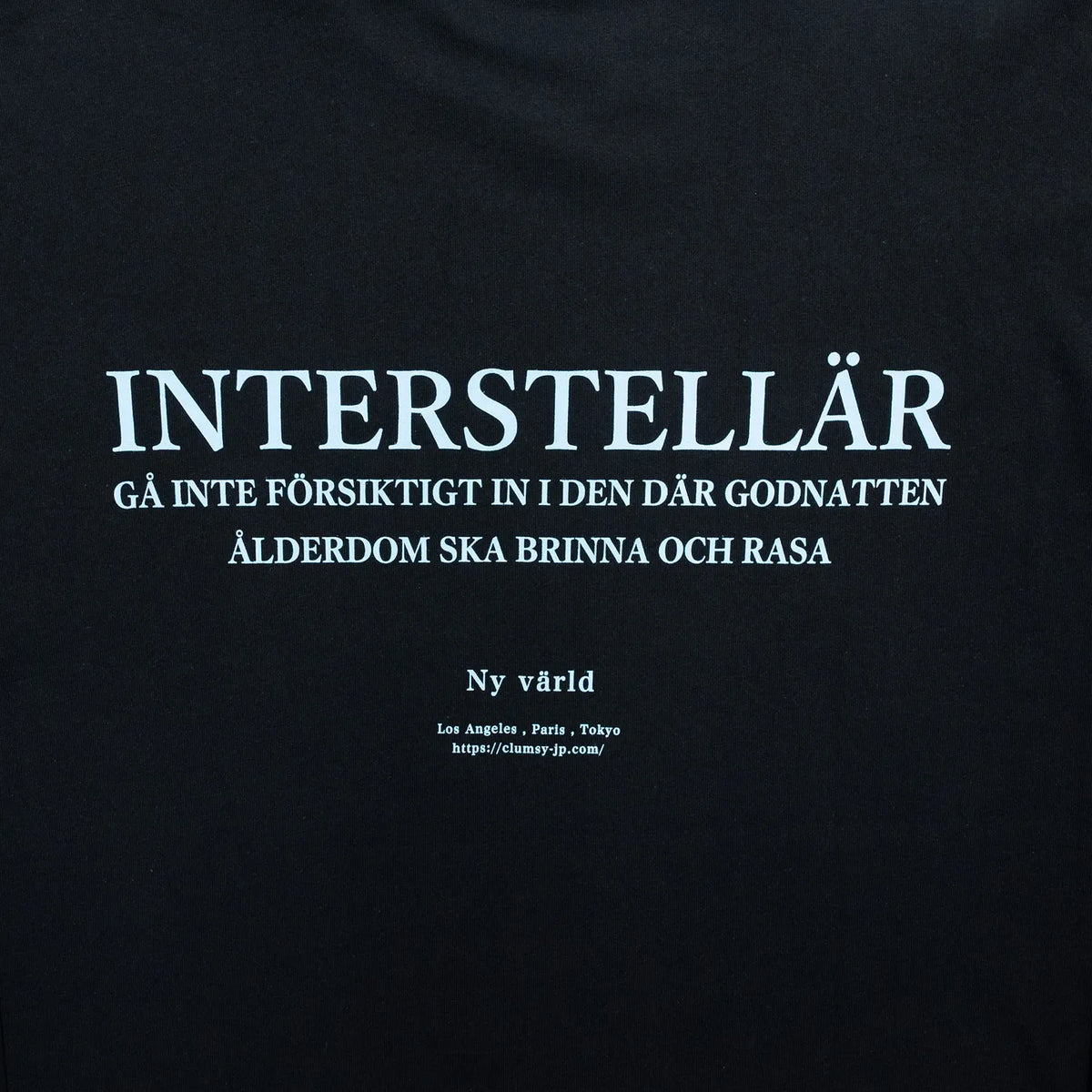 clumsy. PICTURES / INTERSTELLAR L/S TEE - BLACK