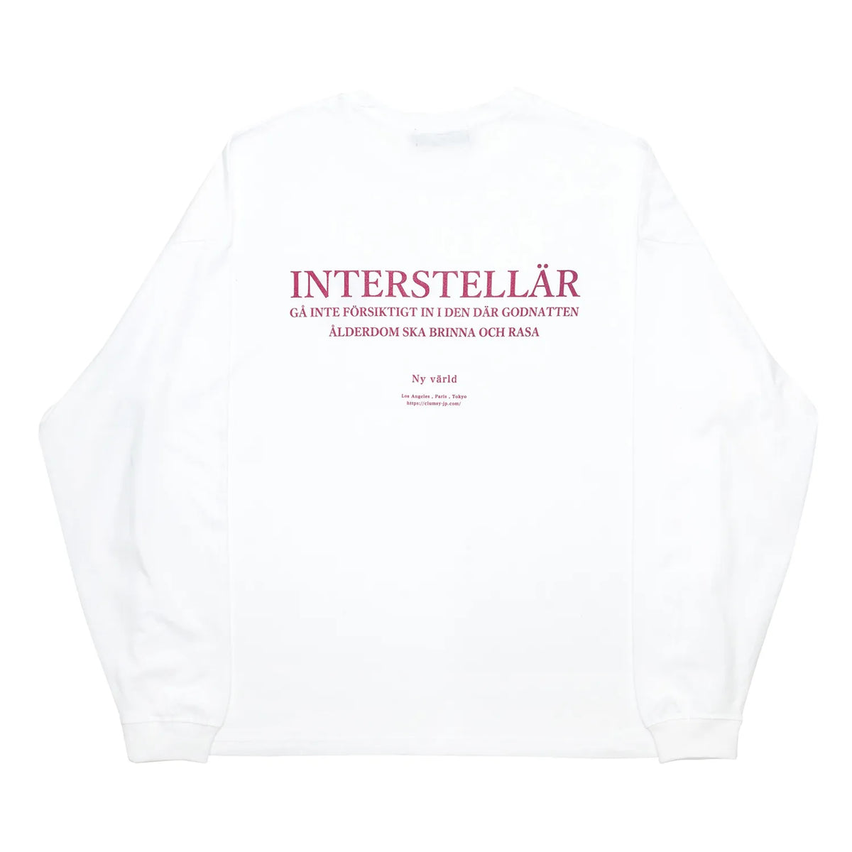 clumsy. PICTURES / INTERSTELLAR L/S TEE - WHITE