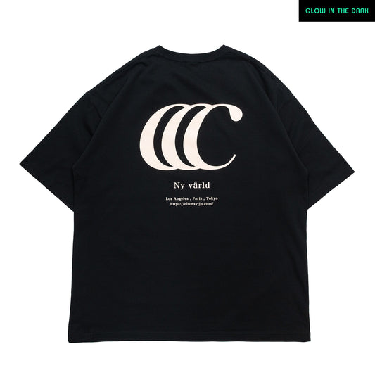 clumsy. PICTURES / LIMITED CCC S/S WIDE TEE - BLACK / GLOW IN THE DARK