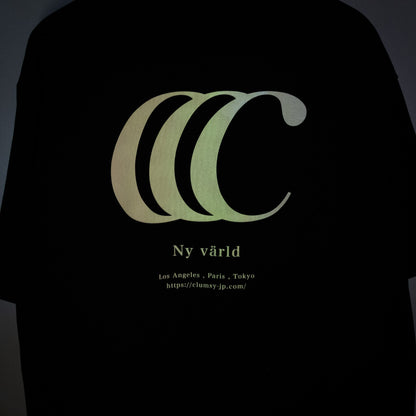 clumsy. PICTURES / LIMITED CCC S/S WIDE TEE - BLACK / GLOW IN THE DARK