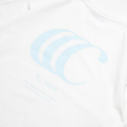 clumsy. PICTURES / LIMITED CCC S/S WIDE TEE - WHITE / PASTEL BLUE