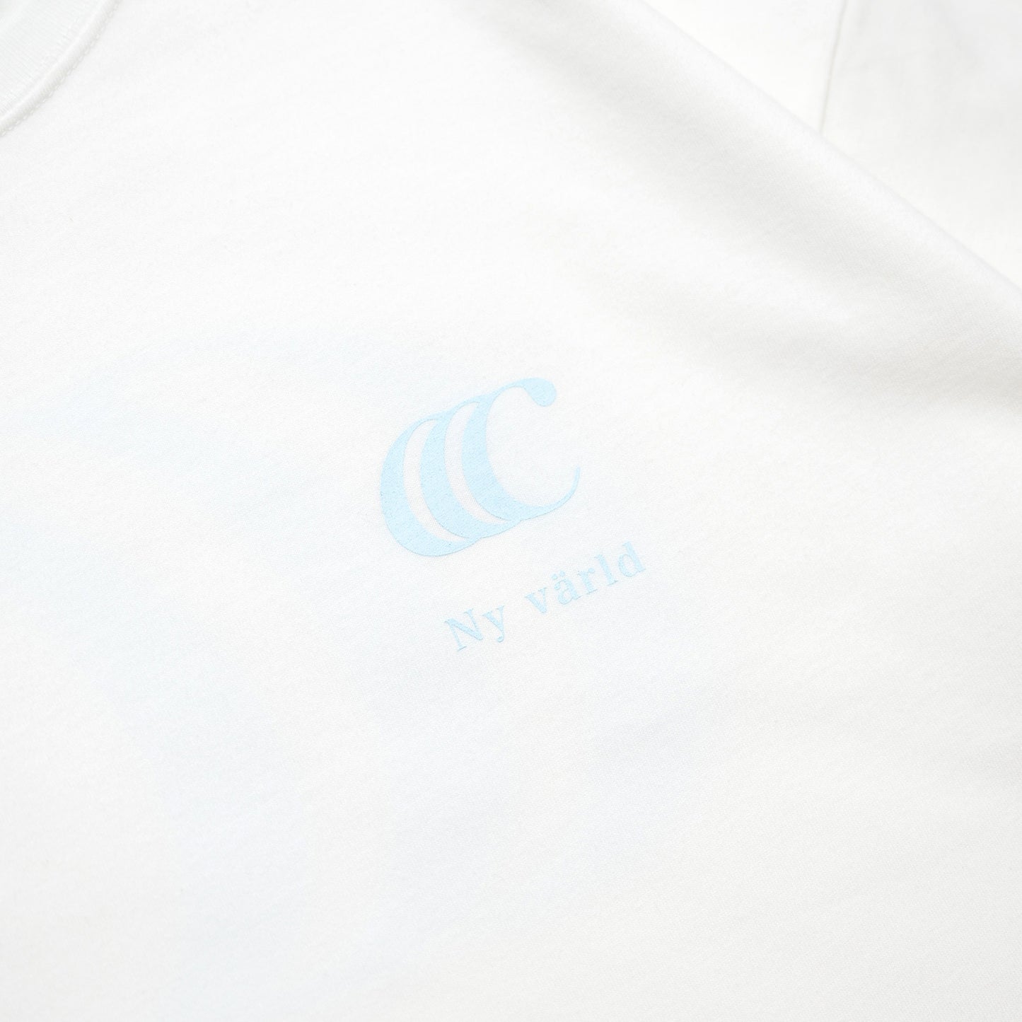 clumsy. PICTURES / LIMITED CCC S/S WIDE TEE - WHITE / PASTEL BLUE