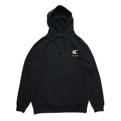 clumsy. PICTURES / LIMITED CCC HOODY (PILE LINING) - BLACK/CORAL