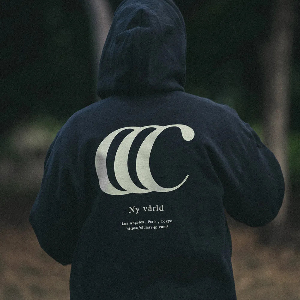 clumsy. PICTURES / LIMITED CCC HOODY（PILE LINING）- NAVY BLUE/WHITE