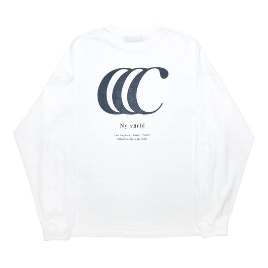 clumsy. PICTURES /  LIMITED CCC L/S TEE - WHITE/DARK NAVY