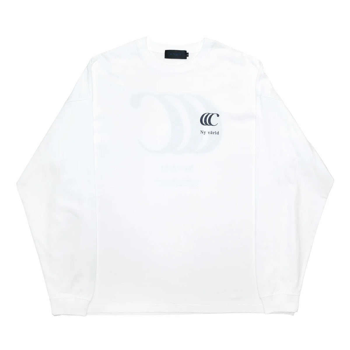 clumsy. PICTURES /  LIMITED CCC L/S TEE - WHITE/DARK NAVY