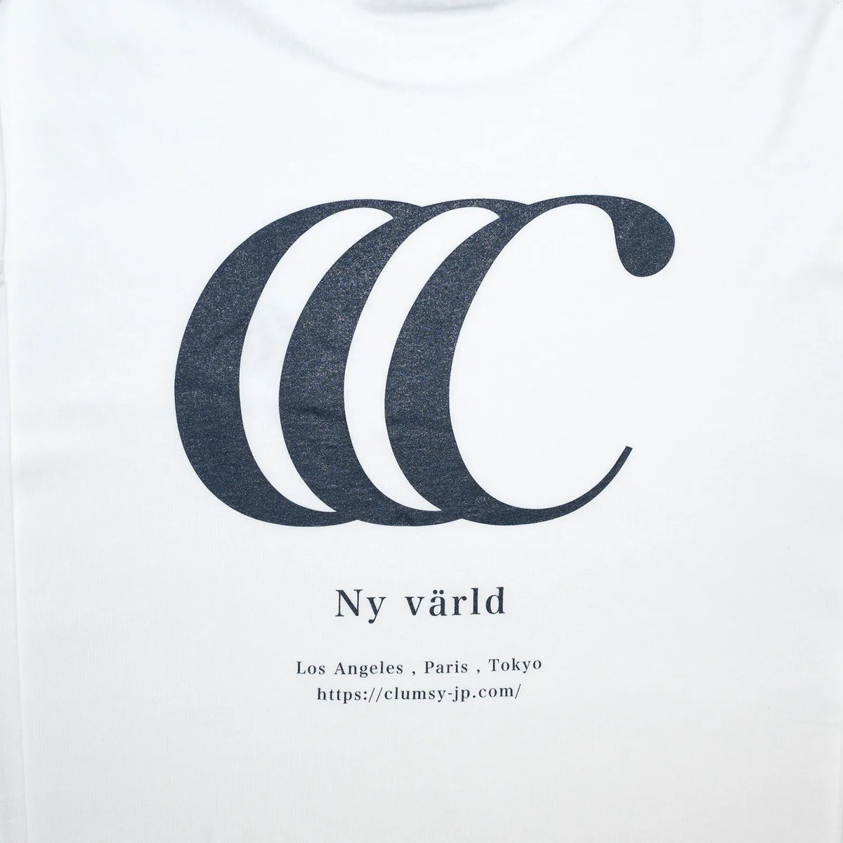 clumsy. PICTURES /  LIMITED CCC L/S TEE - WHITE/DARK NAVY