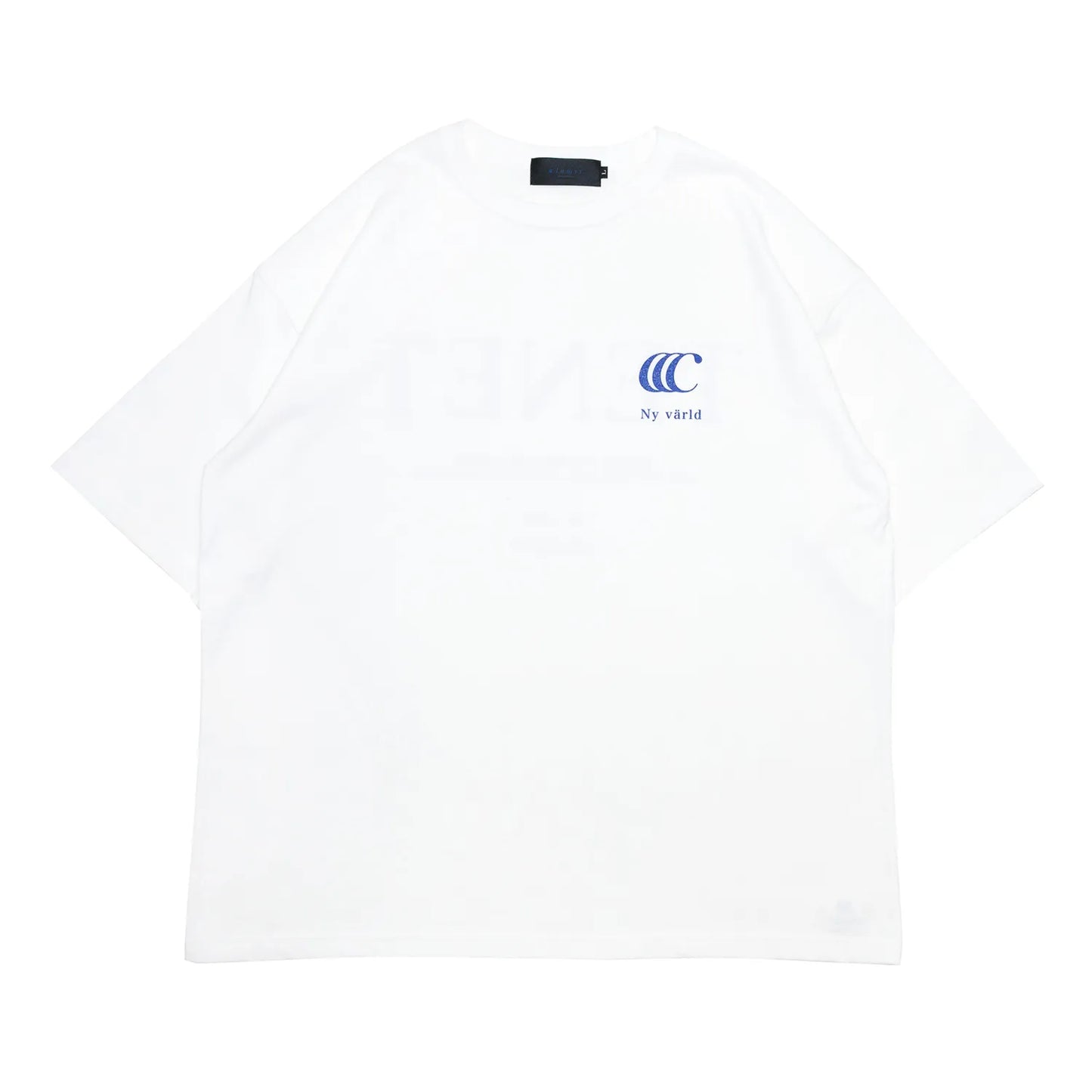 clumsy. PICTURES(クラムジーピクチャーズ)のTシャツ「TENET TEE」のWHITEカラーの正面からの商品写真