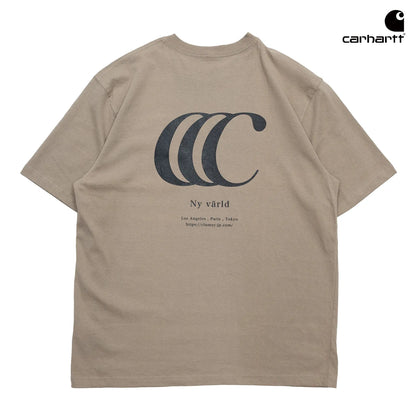 clumsy（クラムジー）とCarhartt（カーハート）の限定コラボTシャツ「LIMITED CCC S/S TEE」のSANDカラーの背面からの商品写真