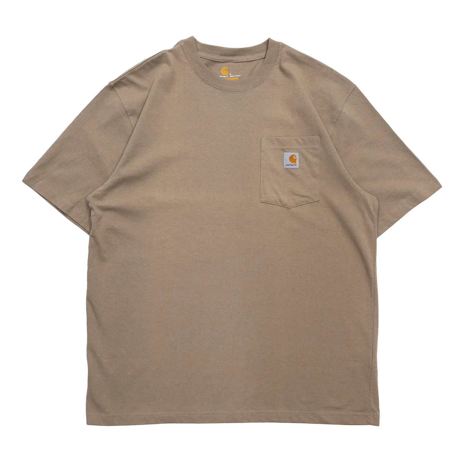 clumsy（クラムジー）とCarhartt（カーハート）の限定コラボTシャツ「LIMITED CCC S/S TEE」のSANDカラーの正面からの商品写真