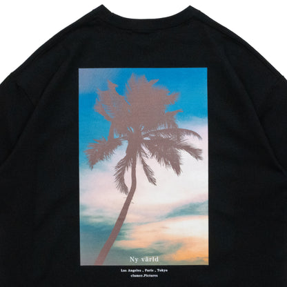 CLUMSY PICTURES VACATION S/S WIDE TEE - BLACK