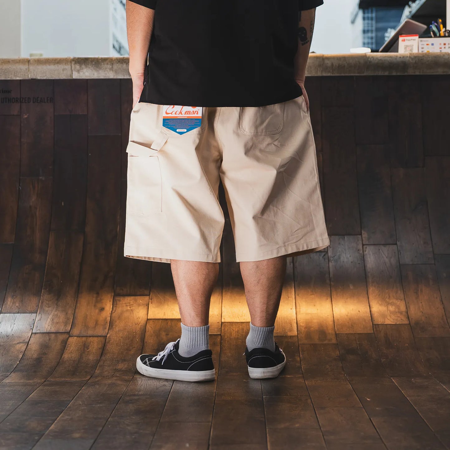 COOKMAN / CARPENTER'S HEAVY TWILL SHORTS - BLACK