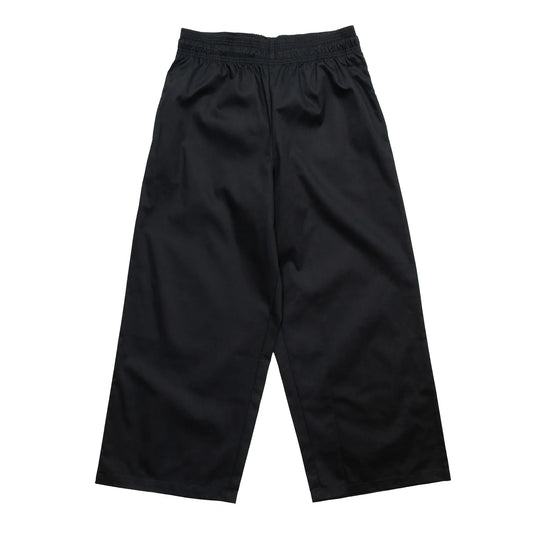 COOKMAN(クックマン)を代表するワイドパンツ「WIDE PANTS」のBLACKカラーの正面からの商品写真