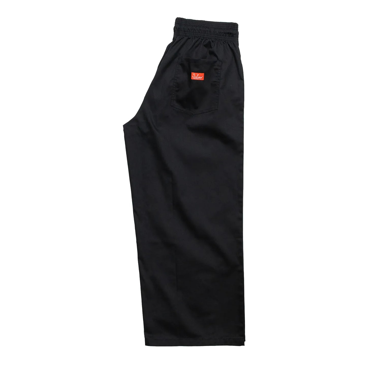 COOKMAN(クックマン)を代表するワイドパンツ「WIDE PANTS」のBLACKカラーの側面からの商品写真