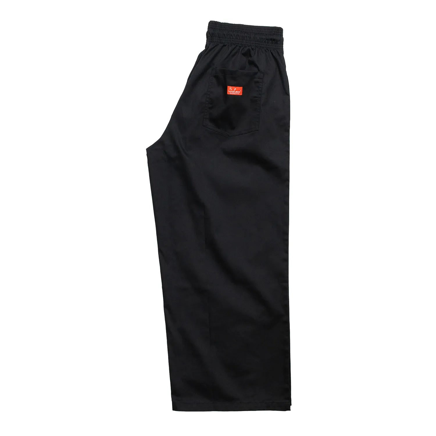 COOKMAN(クックマン)を代表するワイドパンツ「WIDE PANTS」のBLACKカラーの側面からの商品写真