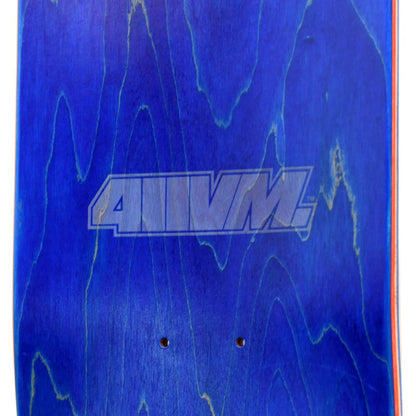 411VMのスケボー・スケートボードデッキのデッキテープ面の411VMロゴの写真