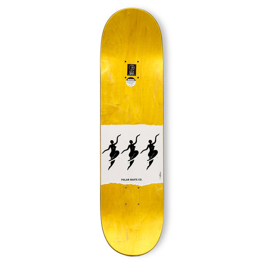 POLAR SKATE CO(ポーラースケート)の定番TEAMモデルのスケートボードデッキ「NO COMPOLIES RED / 8.25インチ」のデッキテープ面の写真