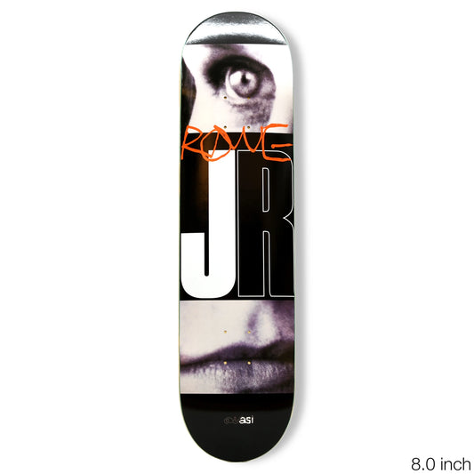 QUASI(クアージ)のプロライダー「JON ROWE」モデルのスケートボードデッキ「EXHIBITION / 8.0インチ」のメイングラフィックの写真。