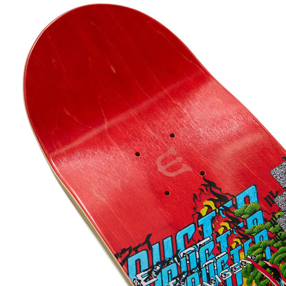 日本で最も人気のスケートブランド「EVISEN(ゑびせん)」のTEAMモデルのスケボー・スケートボードデッキ「BASTARD / 8.25インチ」のデッキテープ面のノーズ側の写真