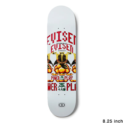 日本で最も人気のスケートブランド「EVISEN(ゑびせん)」のTEAMモデルのスケボー・スケートボードデッキ「POWER BOMB / 8.25インチ」のボトム面メイングラフィックの写真
