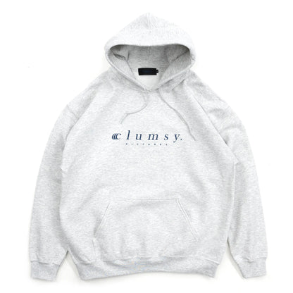 CLUMSY PICTURES ORIGINAL BARLOGO HOODY - ASH/NAVY