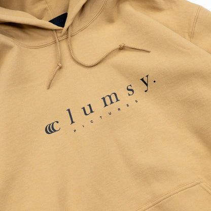 CLUMSY PICTURES ORIGINAL BARLOGO HOODY - GOLD