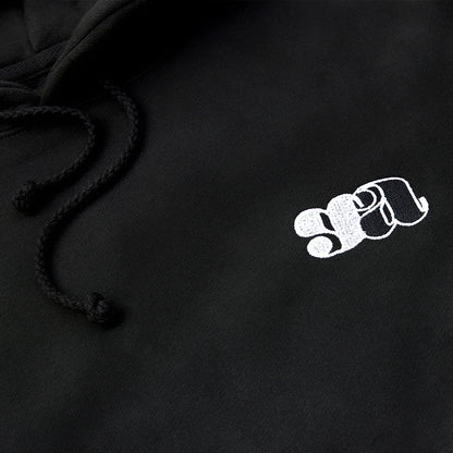 GOOD ADVICE GA LOGO HOODIE - BLACK