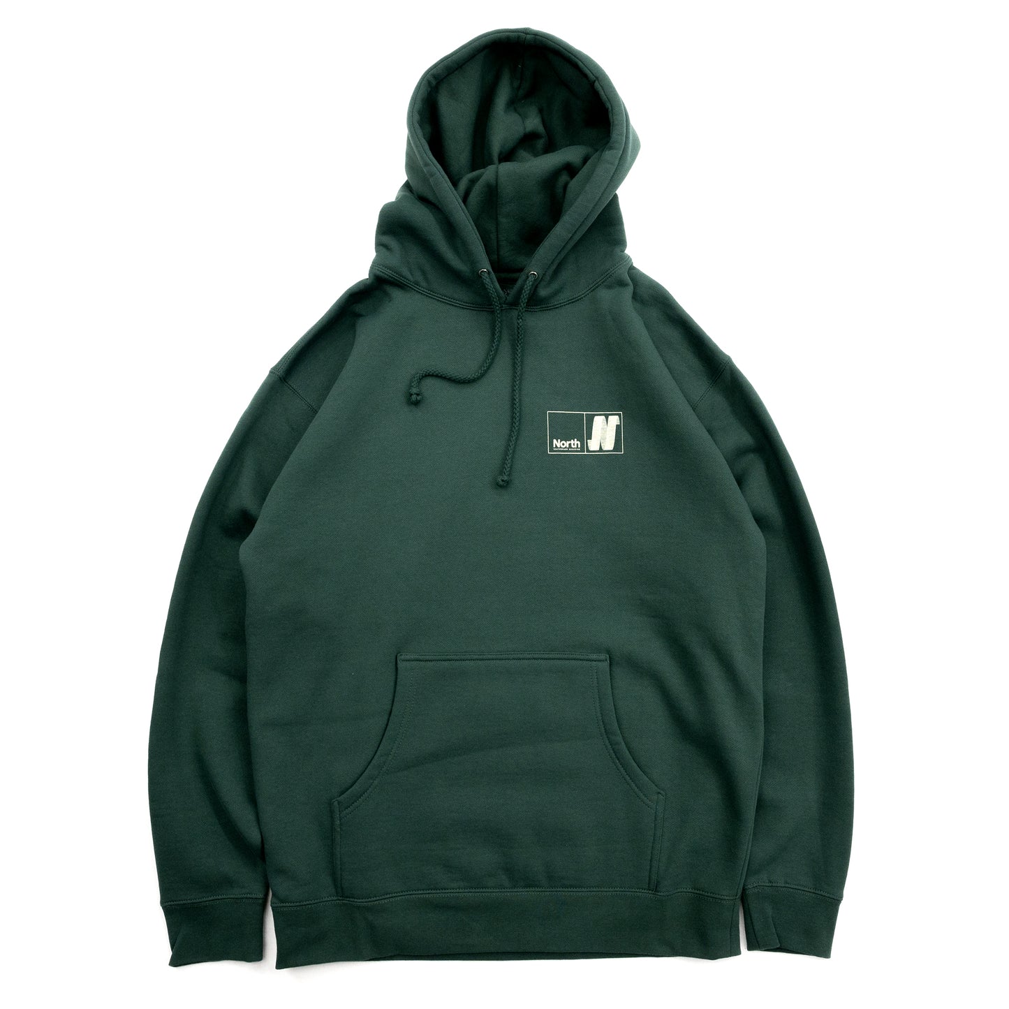 NORTH SKATE MAG N LOGO HOODIE - PINE GREEN