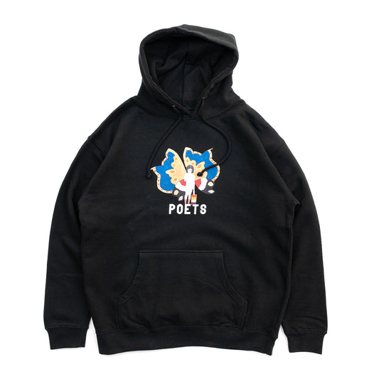 POETS GIRL HOODIE - BLACK