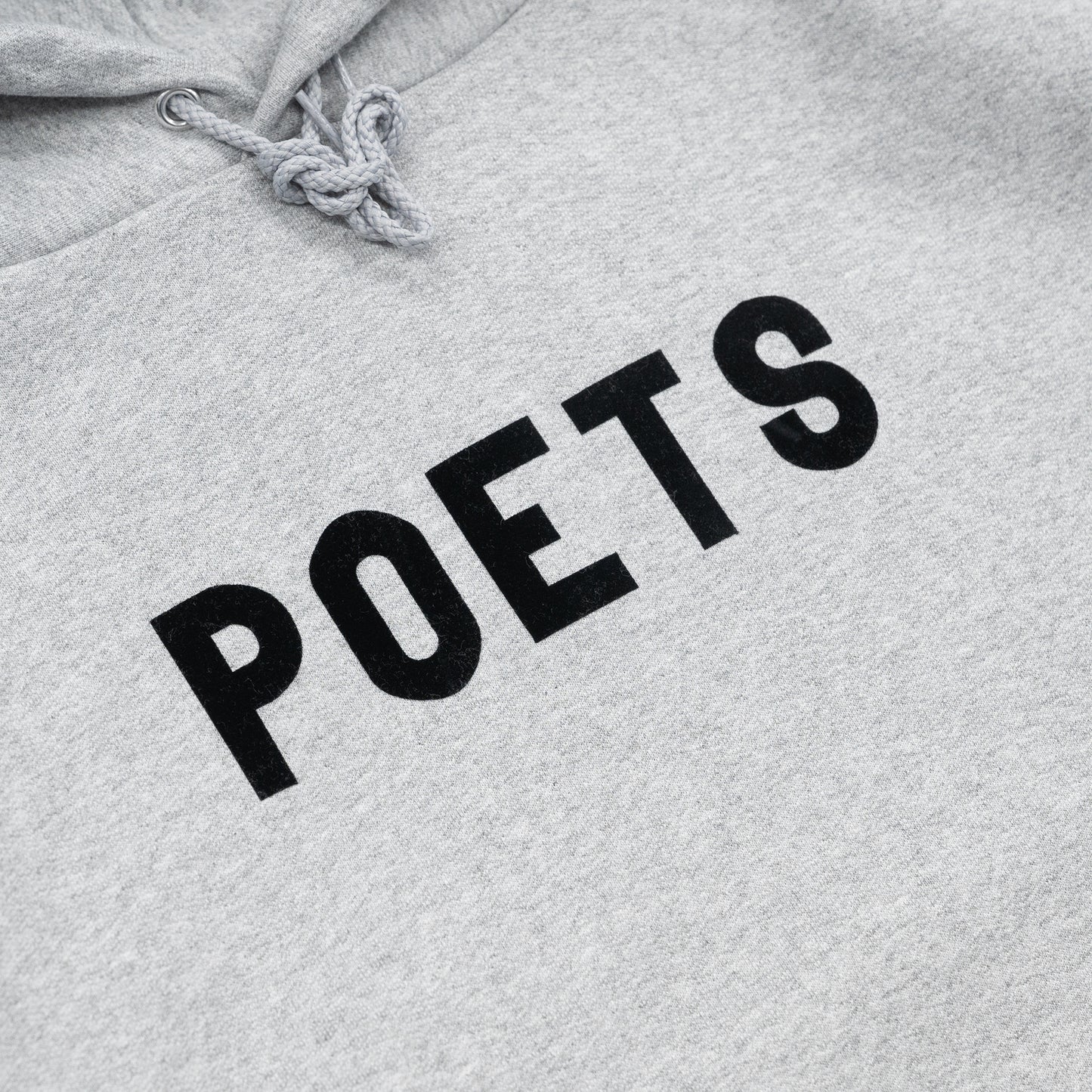 POETS OG POETS FLOCKED HOODIE - HEATHER GREY/BLACK