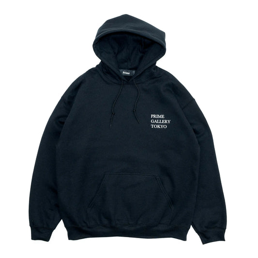 Primeの「GALLERY LOGO HOODY - BLACK」の正面からの商品写真