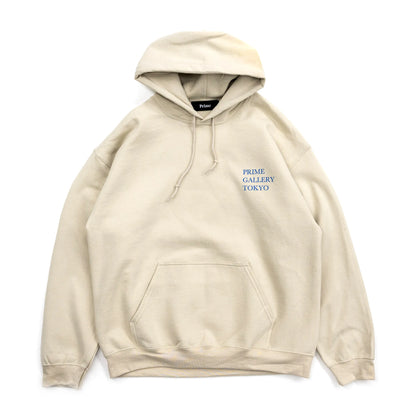 PRIMEのフーディ「GALLERY LOGO HOODY」のSAND/INDIGOカラーの商品写真