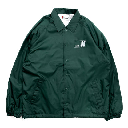 NORTH SKATE MAG N LOGO COACH JACKET - DARK GREEN